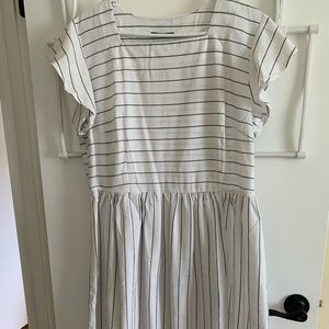 Shein XL straight neck white dress